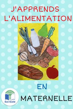 J'apprends l'alimentation en maternelle